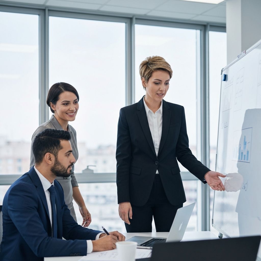 Professionnels tunisiens travaillant ensemble